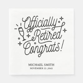 Svarta och vita Pension-Party-blöjor Pappersservett