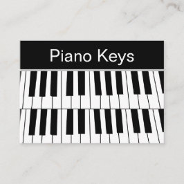 Svarta och vita pianotangentbord pianist musiker visitkort