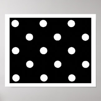 svarta och vita polkadoter poster