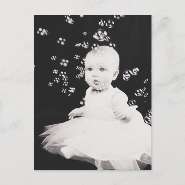 Svarta och vita porträtt vykort (Framsida)