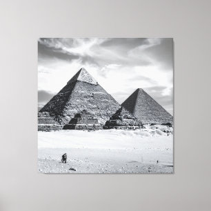 Svarta och vita pyramider canvastryck
