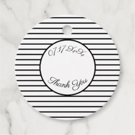 Svarta och vita Rand Gåvor Etiketter