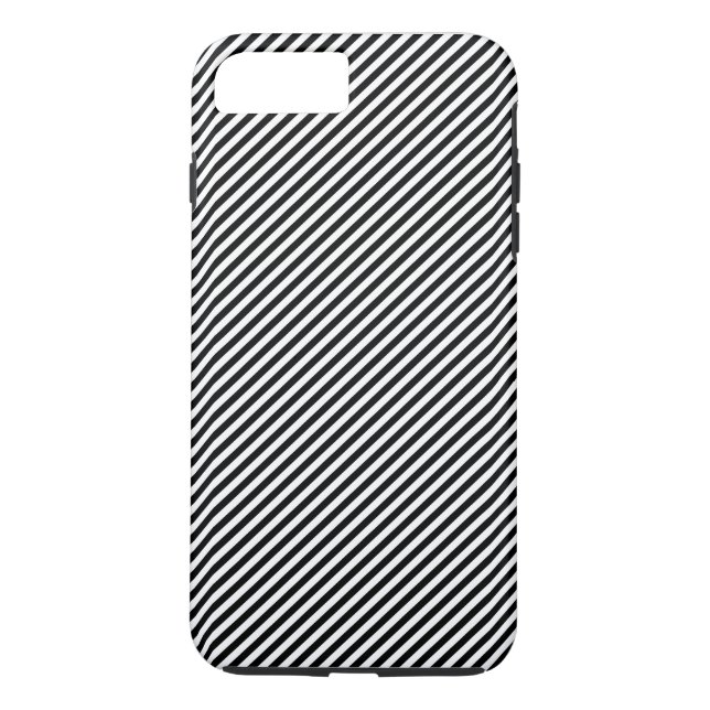 Svarta och vita ränder Case-Mate iPhone skal (Baksida)