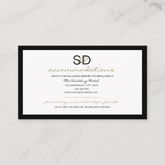 Svarta och vita randiga bröllopsinackordering tilläggskort