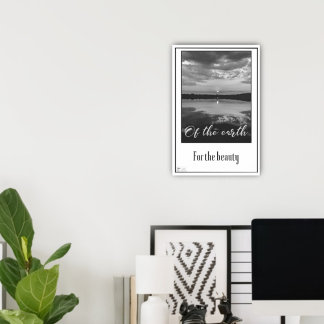 Svarta och vita reflektioner för skönhetsvården Po Poster