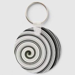 Svarta och vita spiral nyckelring