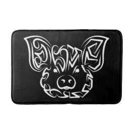 Svarta och vita stammen Gris Badrumsmatta