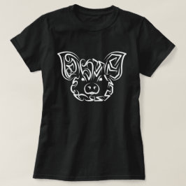 Svarta och vita stammen Gris T Shirt