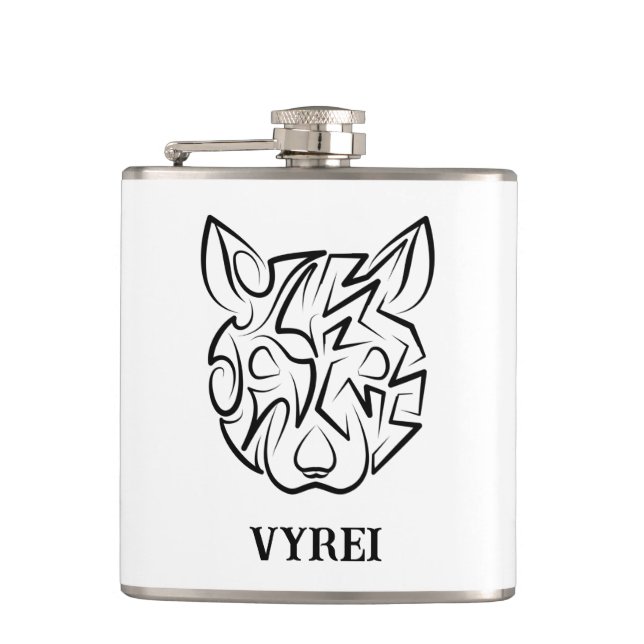 Svarta och vita stammen Råtta Fickplunta (Framsidan)