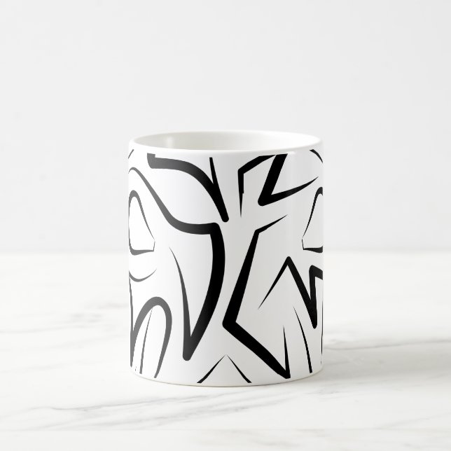 Svarta och vita stammen Råtta Kaffemugg (Center)