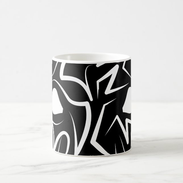 Svarta och vita stammen Råtta Kaffemugg (Center)