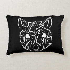 Svarta och vita stammen Råtta Prydnadskudde