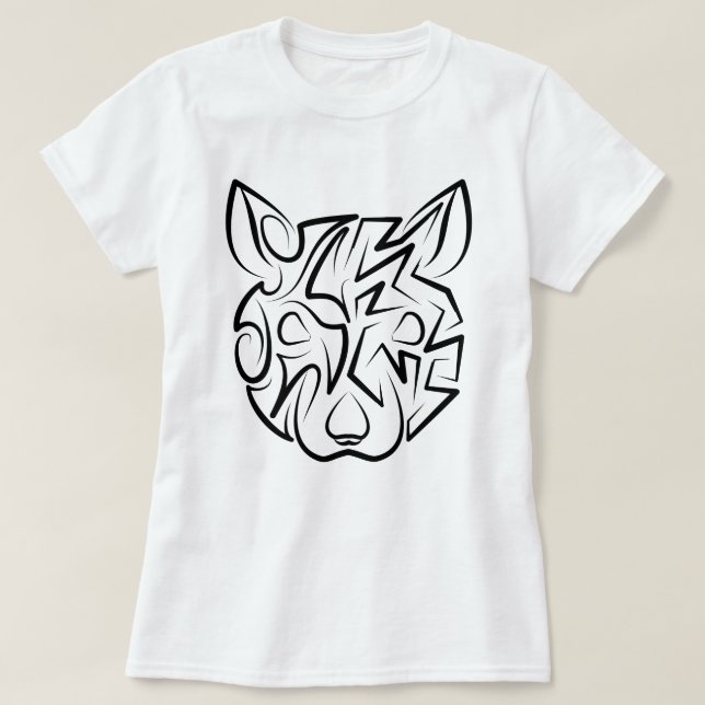 Svarta och vita stammen Råtta T Shirt (Design framsida)