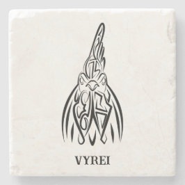 Svarta och vita stammen Tupp Stenunderlägg