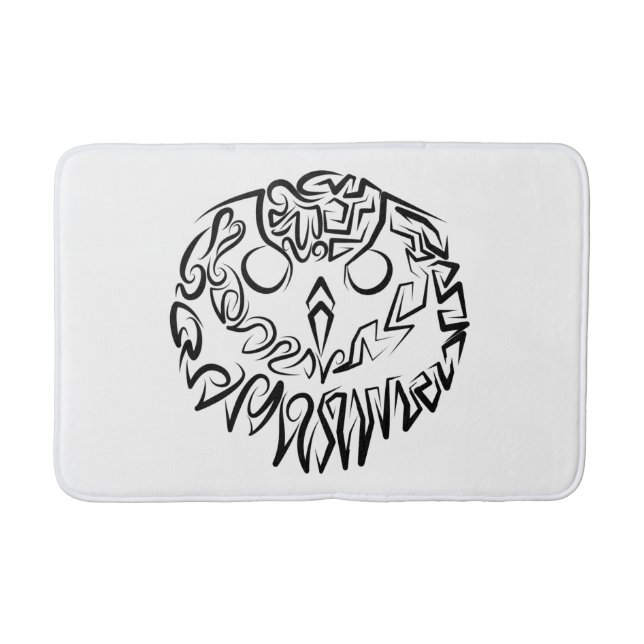 Svarta och vita stammen Uggla Badrumsmatta (Framsidan)