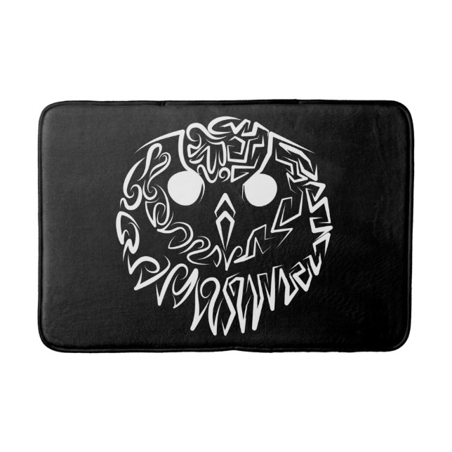 Svarta och vita stammen Uggla Badrumsmatta (Framsidan)