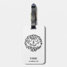 Svarta och vita stammen Uggla Bagagebricka