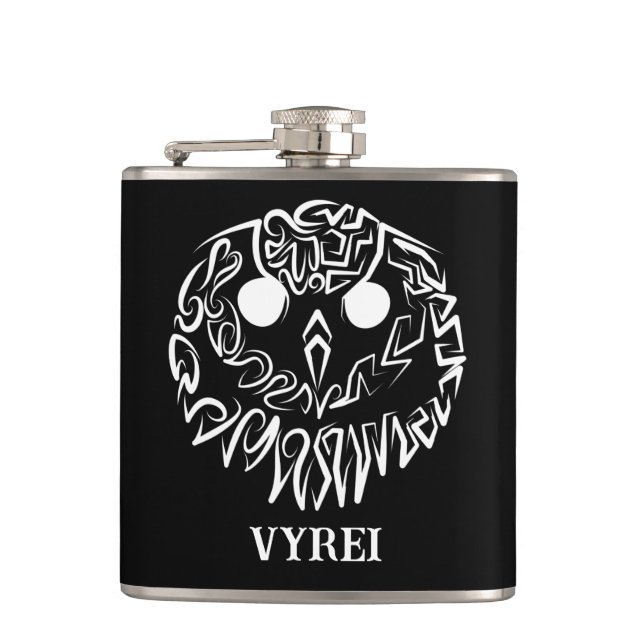 Svarta och vita stammen Uggla Fickplunta (Framsidan)