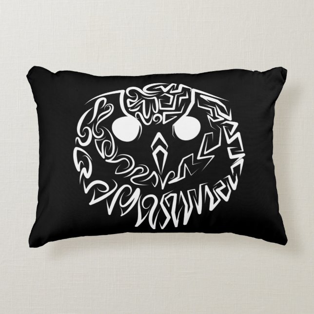 Svarta och vita stammen Uggla Prydnadskudde (Framsidan)