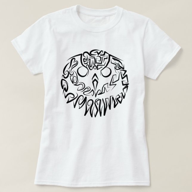 Svarta och vita stammen Uggla T Shirt (Design framsida)