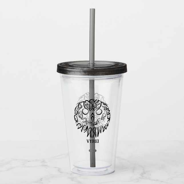 Svarta och vita stammen Uggla Take Away Mugg (Framsida)