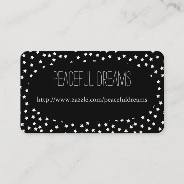 Svarta och vita stjärnor visitkort (Framsida)