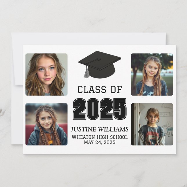 Svarta och vita Studenten Meddelande (Framsida)