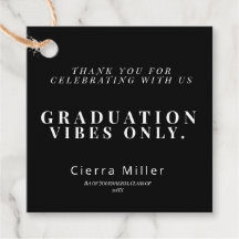 Svarta och vita Studenten Vibes - tack