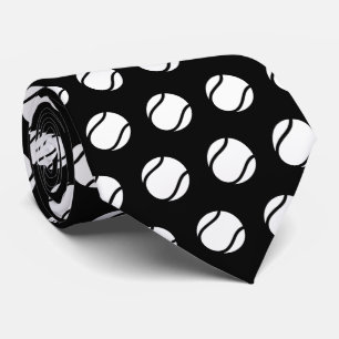 Svarta och vita tennis Boll Mönster Athletic Stil Slips