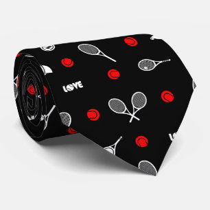 🎾 svarta och vita tennis 🎾 slips