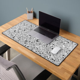 Svarta och vita Terrazzo Struktur Abstrakt Mönster