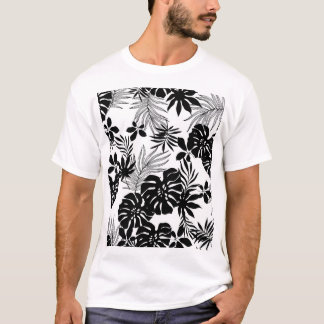 Svarta och vita Tropikar: Silhuetterad natur T Shirt