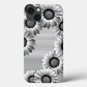 Svarta och vita vackra blommor