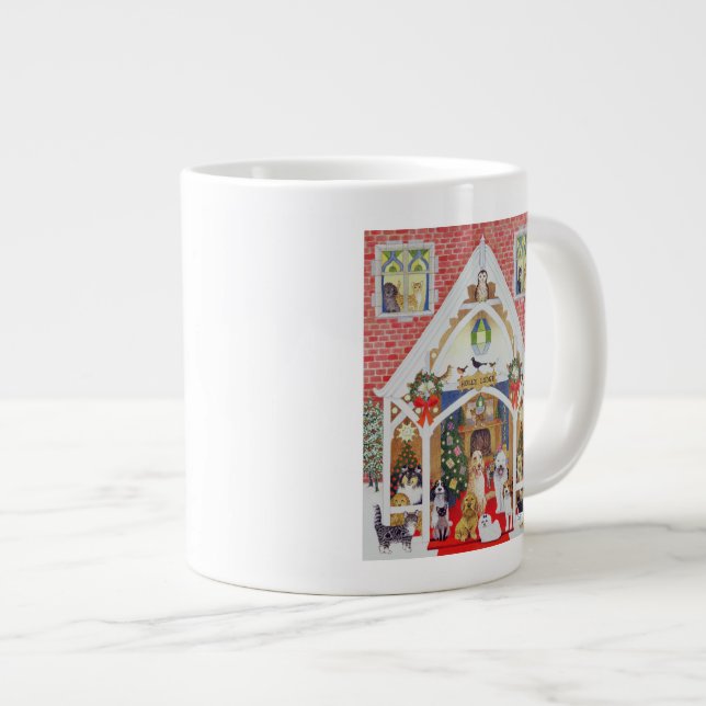 Svarta och vita whisky jumbo mugg (Framsida höger)