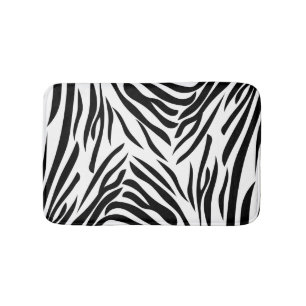 Svarta och vita Zebra tryck Mönster Badrumsmatta