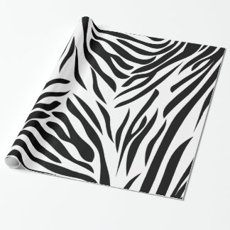 Svarta och vita Zebra tryck Mönster Presentpapper