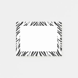 Svarta och vita Zebra tryck Post-it Block