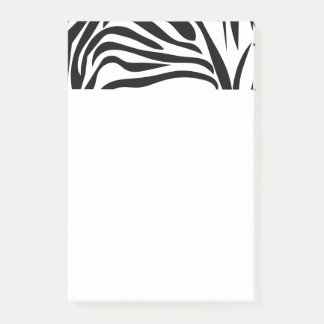 Svarta och vita Zebra tryck Post-it Block