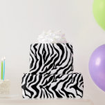 Svarta och vita zebra tryck presentpapper