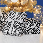 Svarta och vita zebra tryck presentpapper<br><div class="desc">Ett klassiskt svart och vitt zebra tryck är ett underbart sätt att upphöja en gåva till födelsedagar,  helgdagar eller en svart slips-händelse.</div>
