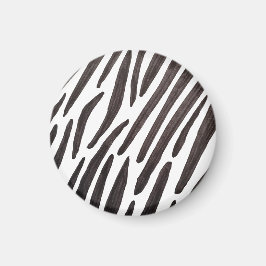 Svarta och vita zebrastreck magnet