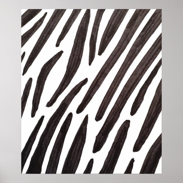 Svarta och vita zebrastreck poster (Framsidan)