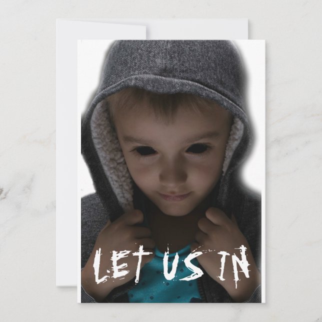 Svarta Ögon Barn BEK Låt Oss In Kuslig Märklig Inbjudningar (Framsida)