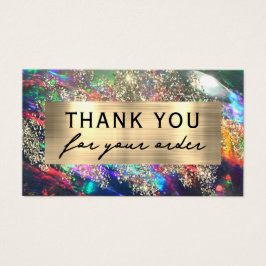 svarta optionsrabattkort för Guld glitter Visitkort