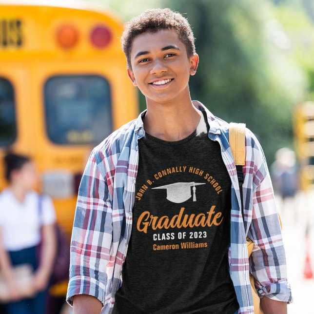 Svarta Orangen Studenten Personlig 2025 Student T Shirt (Skapare uppladdad)