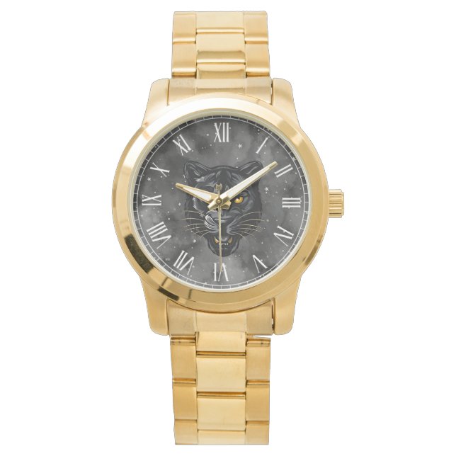Svarta pantern armbandsur (Framsida)
