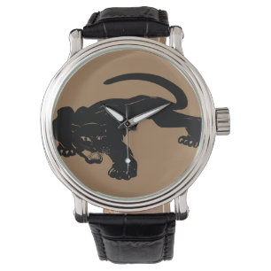 Svarta Pantern Armbandsur