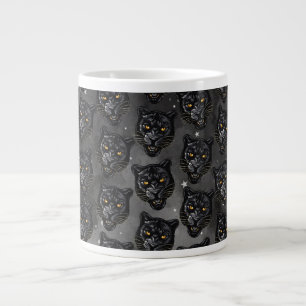 Svarta pantern jumbo mugg