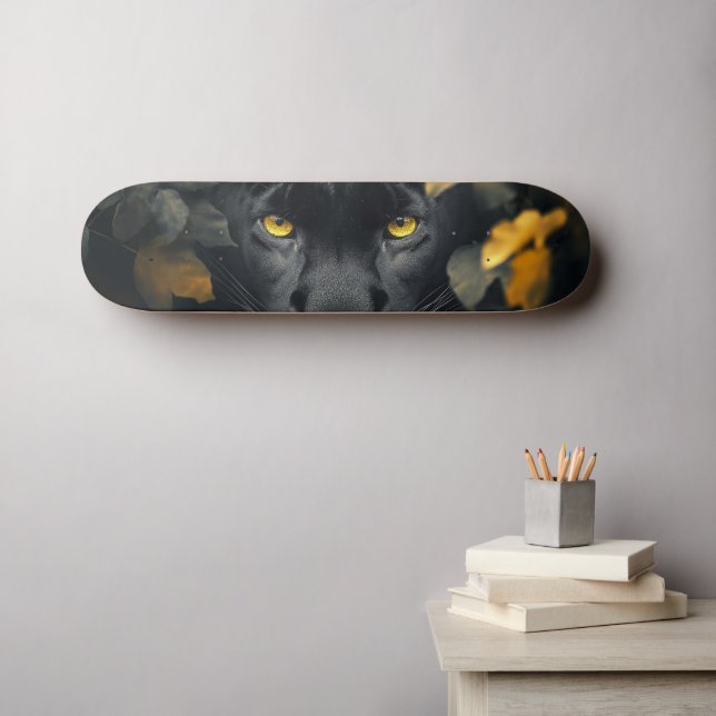 Svarta pantern mini skateboard bräda 18,5 cm (Väggkonst (Horz))