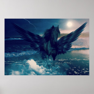 Svarta pegasus från havet poster